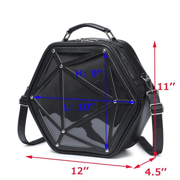3972 Star Ita Bag PU Crossbody Shoulder Bag Backpack Multi-Purpose Pins main image 6
